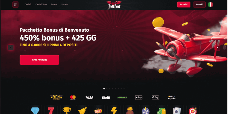 Jettbet casino prelievo veloce